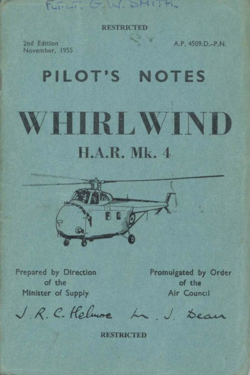 Flight Manual for the Westland Whirlwind