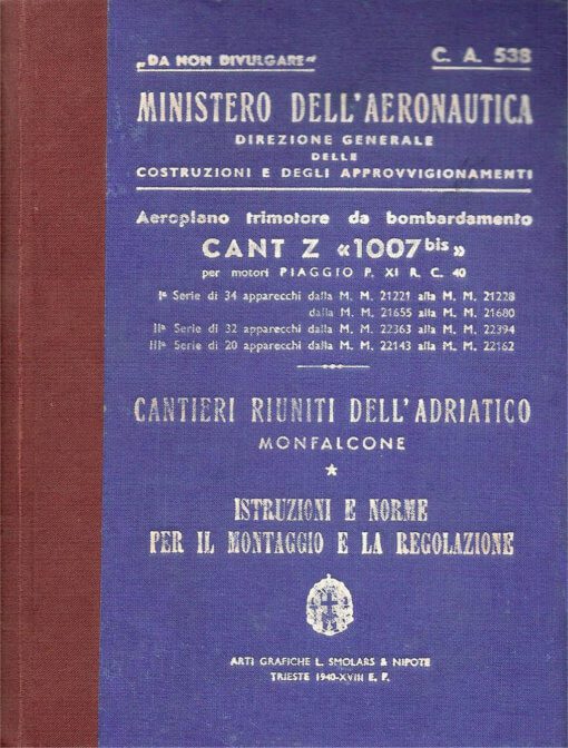 Flight Manual for the Cant Z.1007