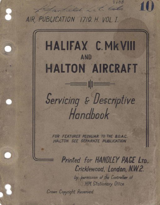 Flight Manual for the Handley Page Halifax