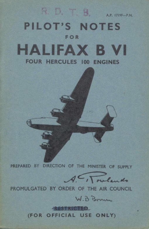 Flight Manual for the Handley Page Halifax
