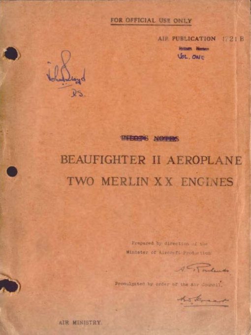 Flight Manual for the Bristol Beaufighter