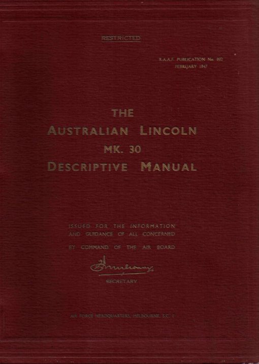 Flight Manual for the Avro Lincoln