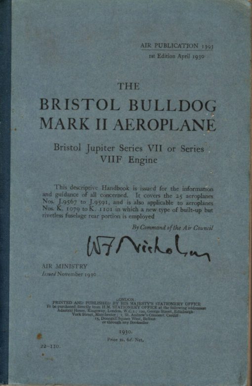 Flight Manual for the Bristol Bulldog