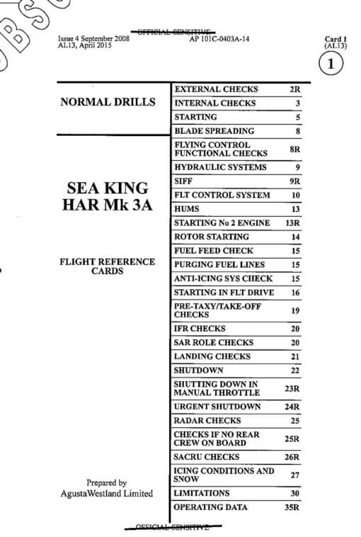 Flight Manual for the Westland Sea King