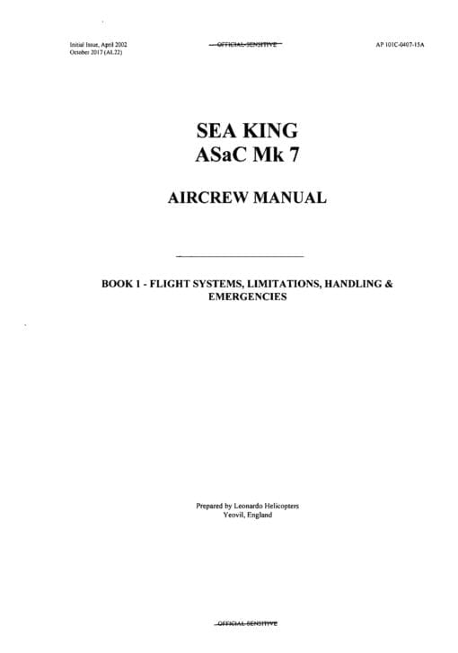 Flight Manual for the Westland Sea King