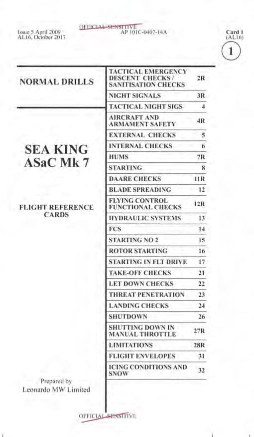 Flight Manual for the Westland Sea King