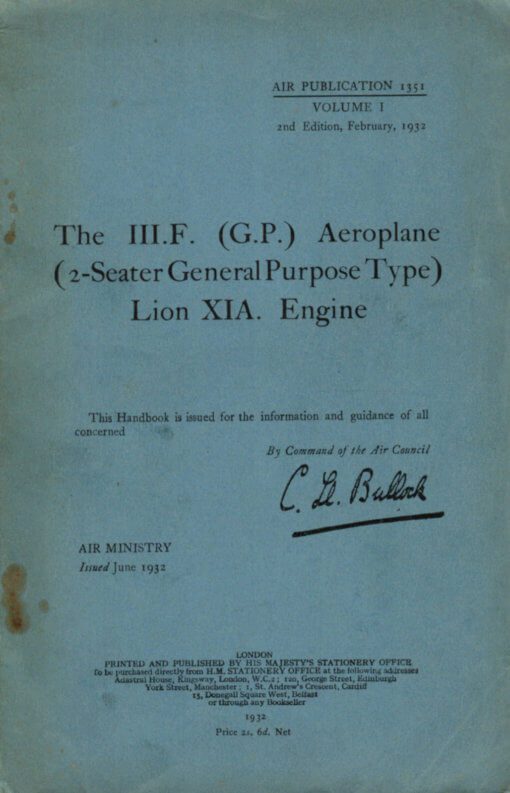 Flight Manual for the Fairey IIIF