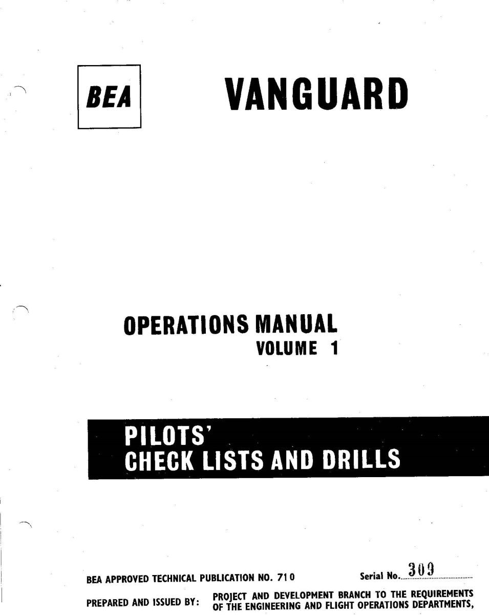 BEA_Vanguard_Operations-Pilots_Checklists_and_Drills-cover Flight Manual for the Vickers Vanguard