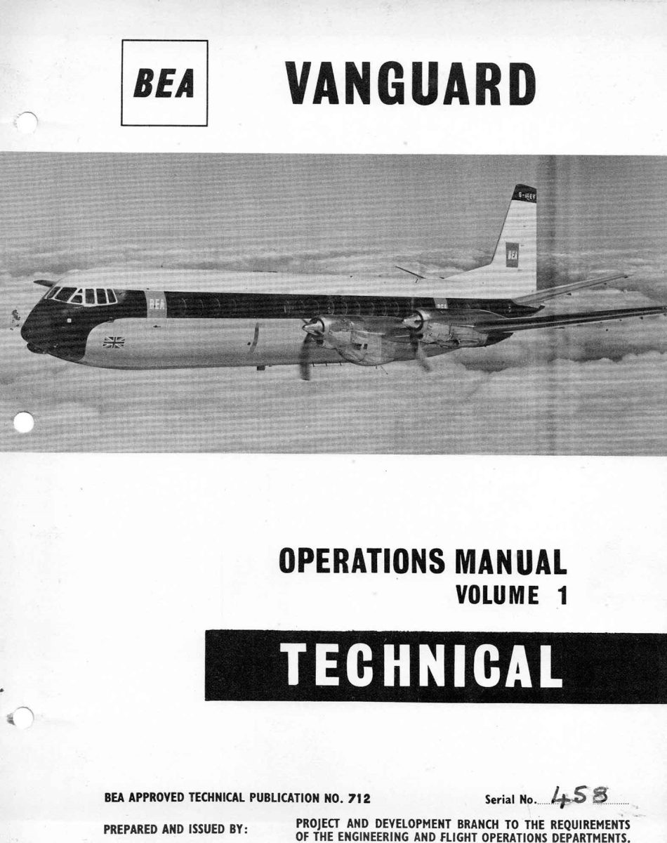 BEA_Vanguard_Operations-Technical-cover Flight Manual for the Vickers Vanguard