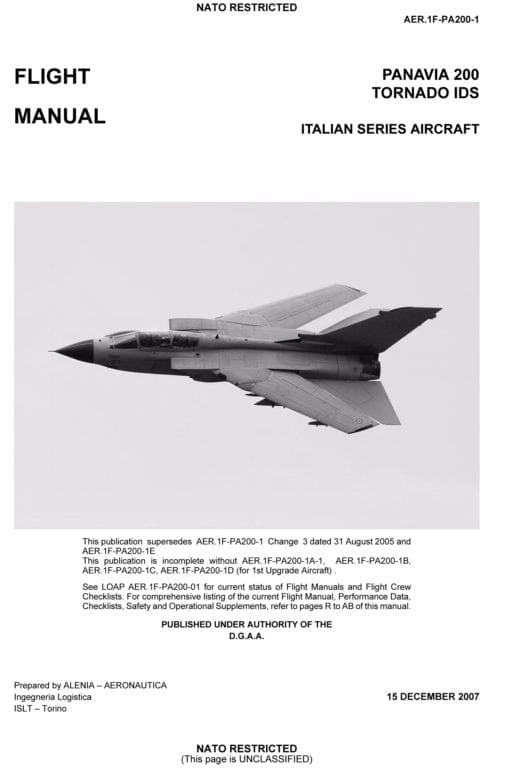 Flight Manual for the Panavia Tornado