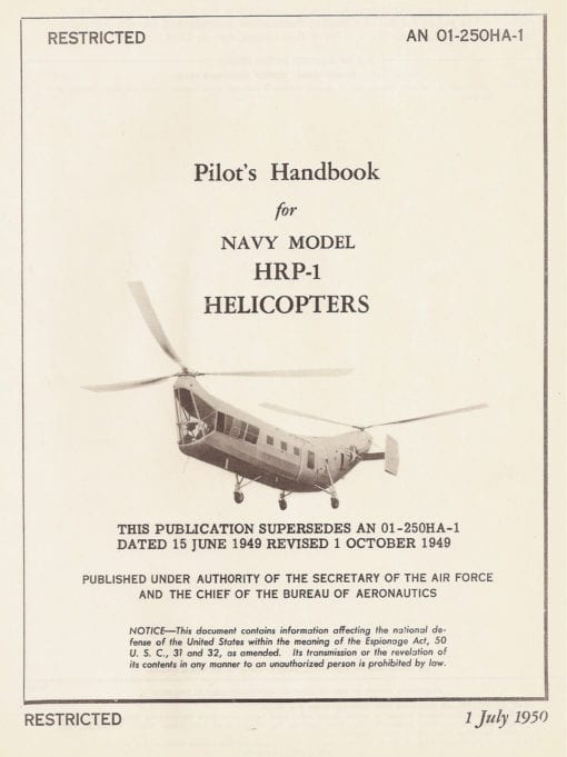 Flight Manual for the Piasecki H-21 Flying Banana