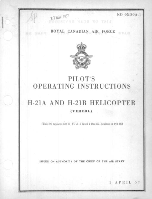 Flight Manual for the Piasecki H-21 Flying Banana