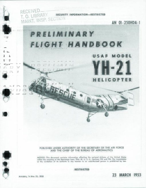 Flight Manual for the Piasecki H-21 Flying Banana