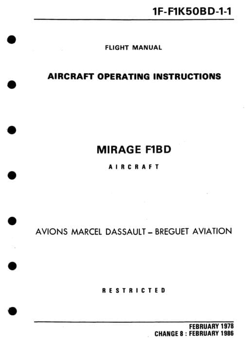 Flight Manual for the Mirage F1