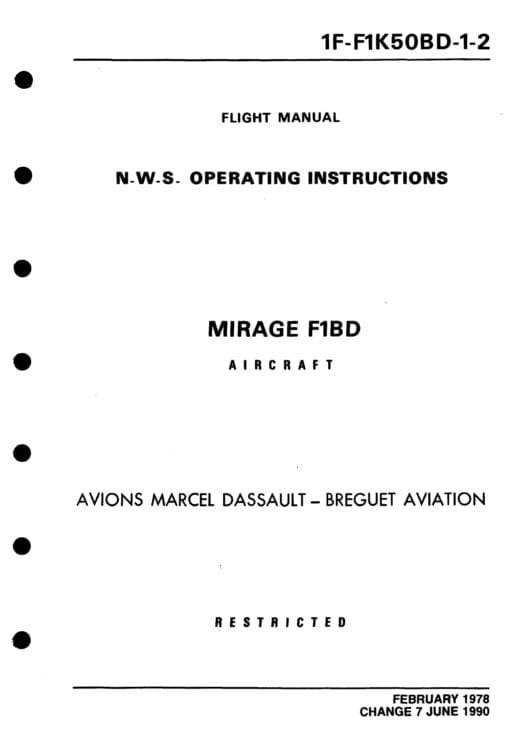 Flight Manual for the Mirage F1