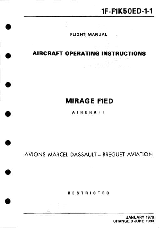 Flight Manual for the Mirage F1