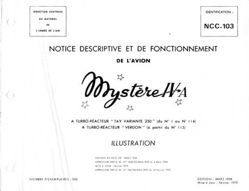 Flight Manual for the Dassault Mystere