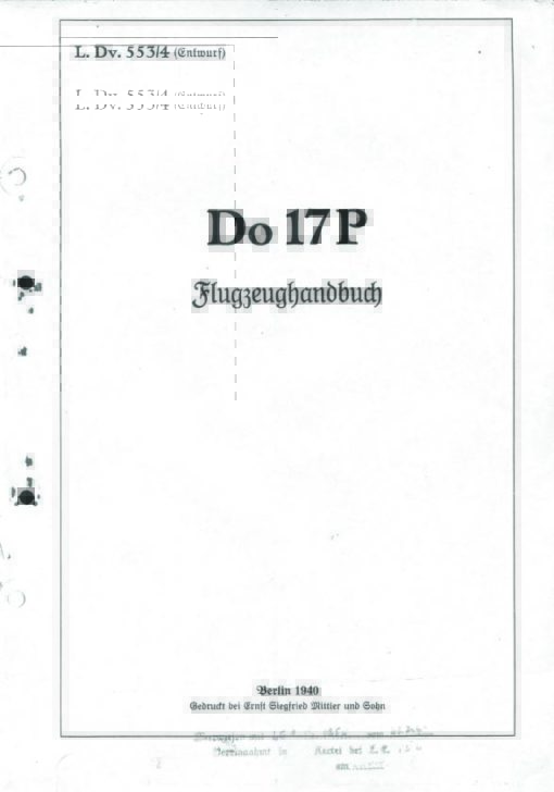 Flight Manual for the Dornier Do17