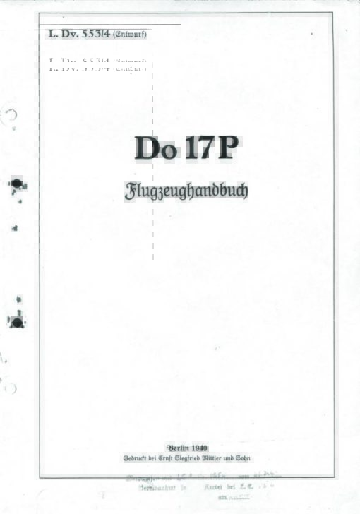 Flight Manual for the Dornier Do17