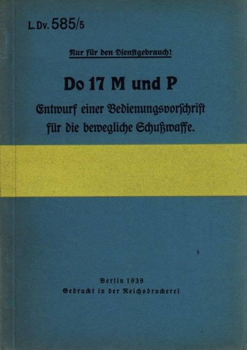 Flight Manual for the Dornier Do17