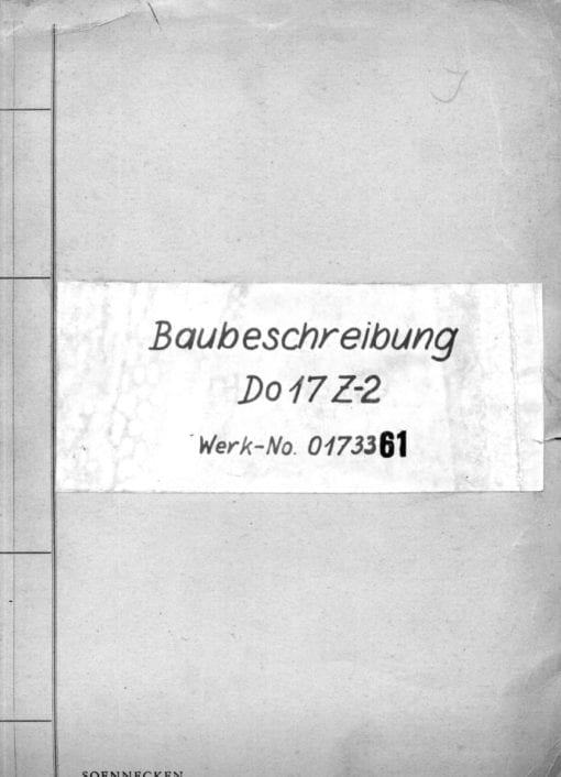 Flight Manual for the Dornier Do17