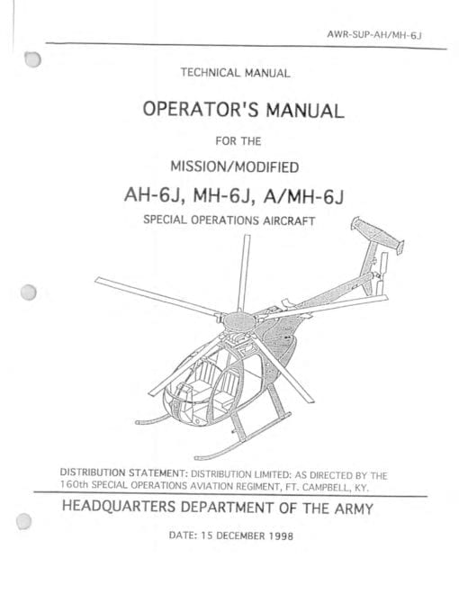 Flight Manual for the Hughes MDHI 369 OH-6 Cayuse