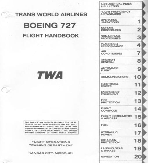 Flight Manual for the Boeing 727