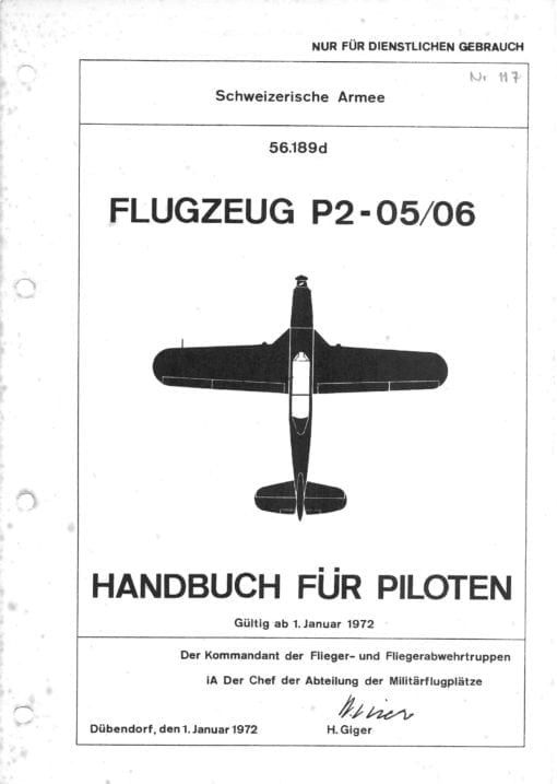 Flight Manual for the Pilatus P2
