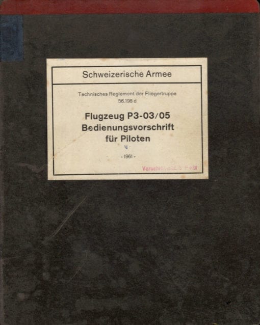 Flight Manual for the Pilatus P3