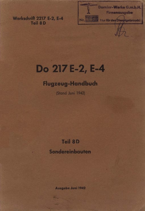 Flight Manual for the Dornier Do217