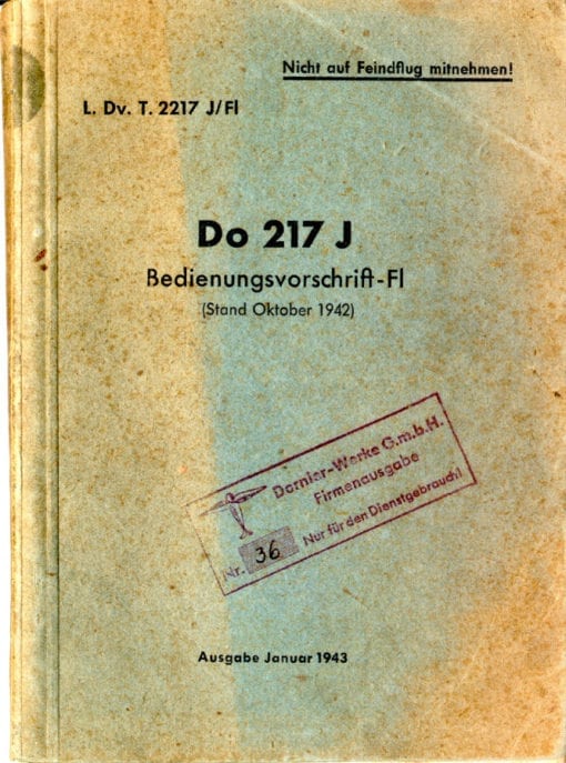 Flight Manual for the Dornier Do217