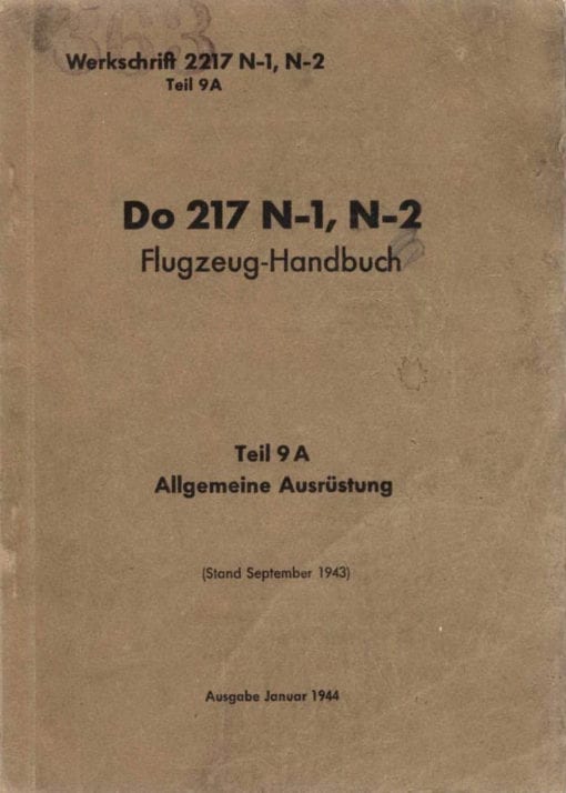 Flight Manual for the Dornier Do217