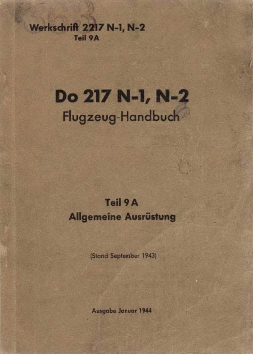 Flight Manual for the Dornier Do217