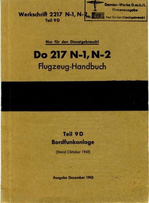 Flight Manual for the Dornier Do217