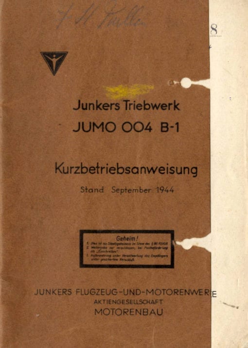 Flight Manual for the Messerschmitt Me262