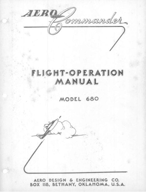 Flight Manual for the Aero Commander U-4 L-26