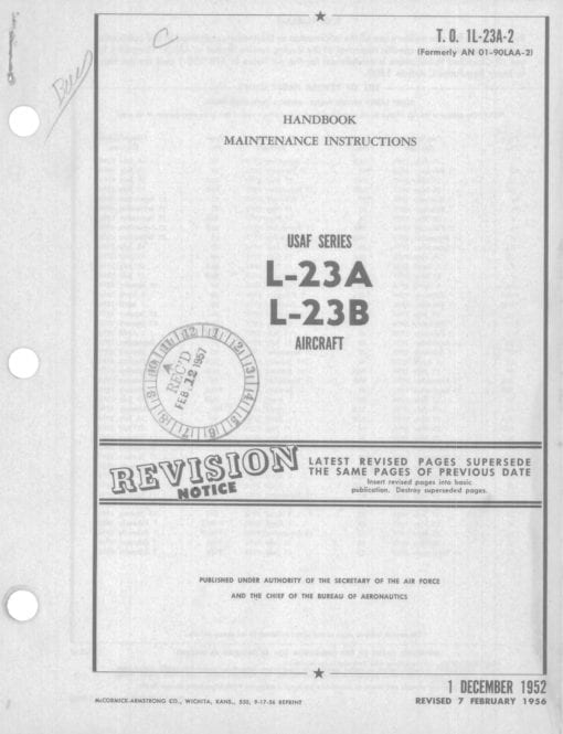 Flight Manual for the Beech L-23 Twin Bonanza