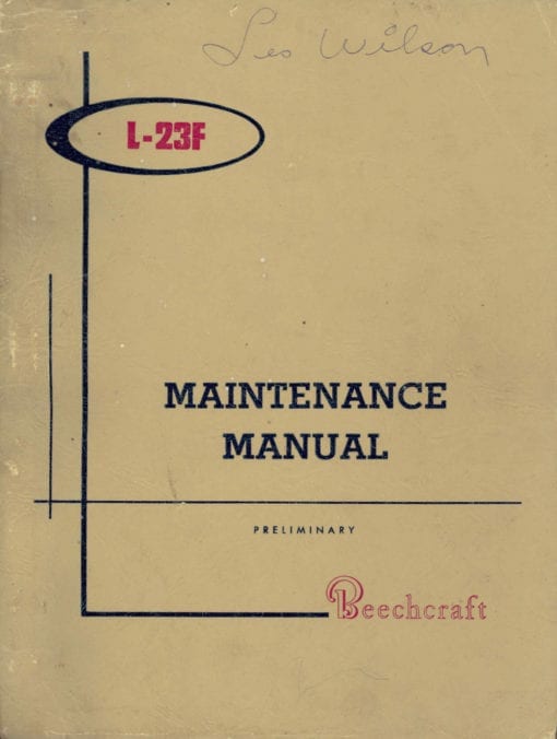 Flight Manual for the Beech L-23F Queen Air