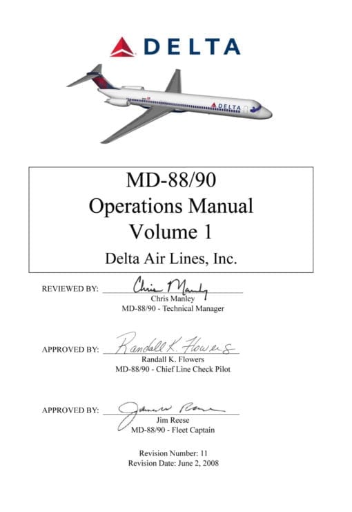 Flight Manual for the McDonnell-Douglas MD-88 MD-90