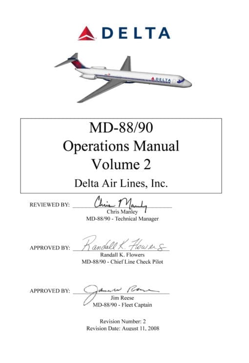 Flight Manual for the McDonnell-Douglas MD-88 MD-90