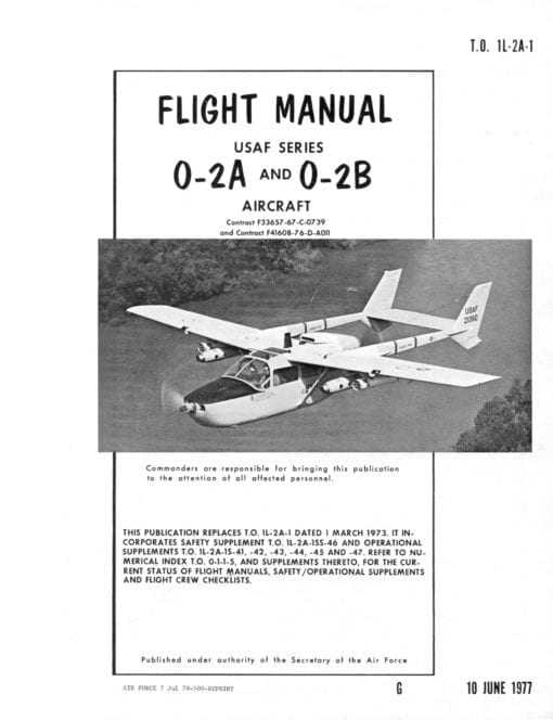 Flight Manual for the Cessna O-2 ( 337 Skymaster )