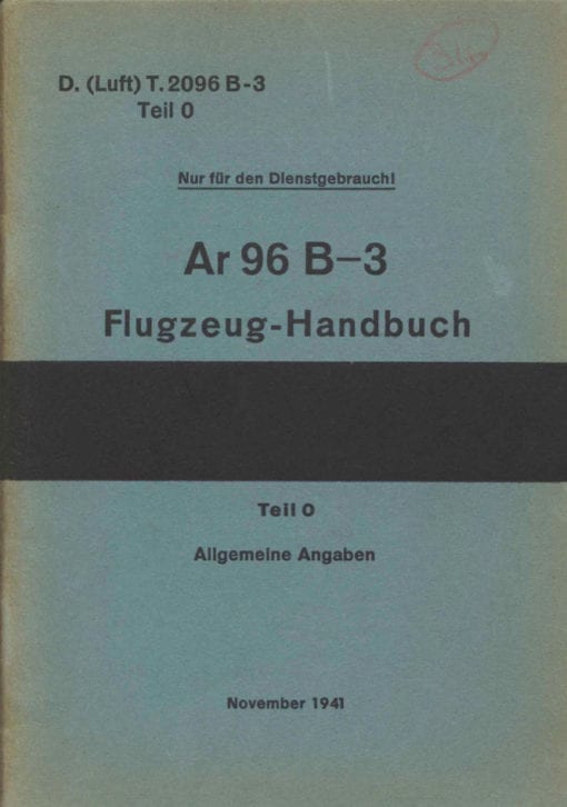 Flight Manual for the Arado Ar96