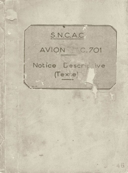 Flight Manual for the Aerocentre ( SNCAN ) NC701