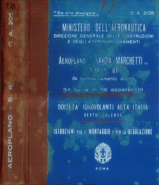 Flight Manual for the Savoia-Marchetti SM81 Pipistrello