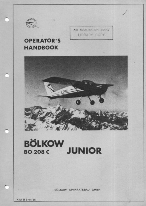 Flight Manual for the Bolkow Junior