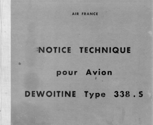 Flight Manual for the Dewoitine D333 D338