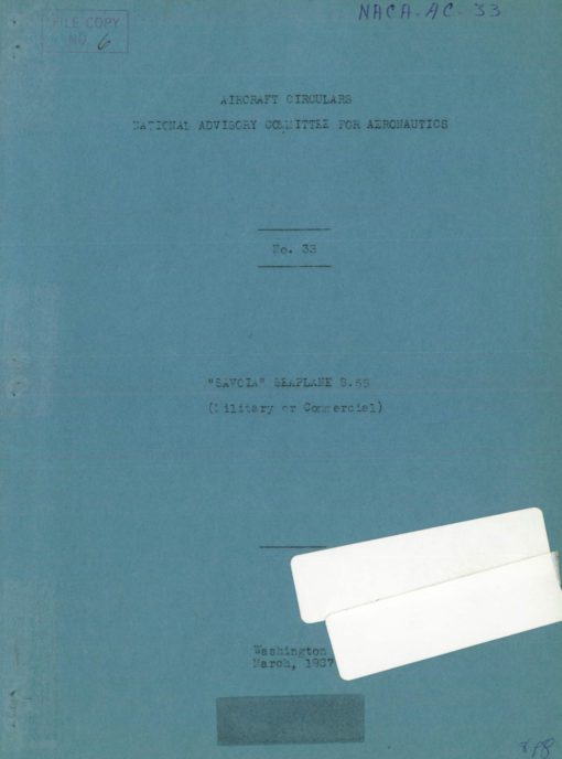 Flight Manual for the Savoia-Marchetti S.55