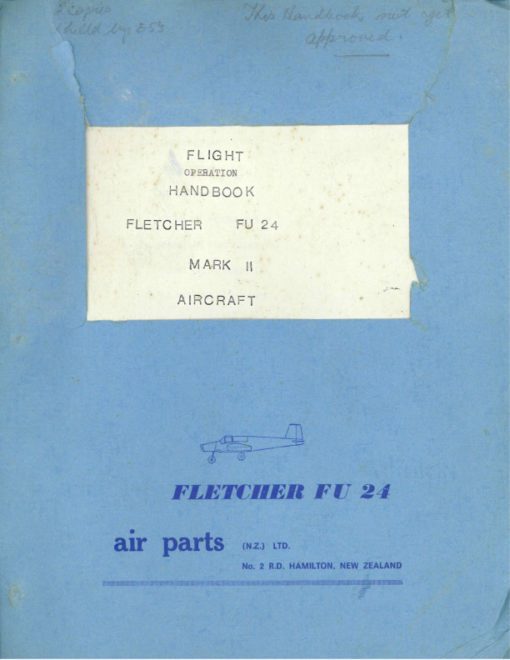 Flight Manual for the Fletcher Fu24
