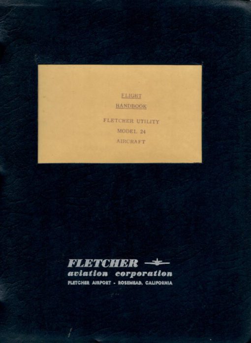 Flight Manual for the Fletcher Fu24