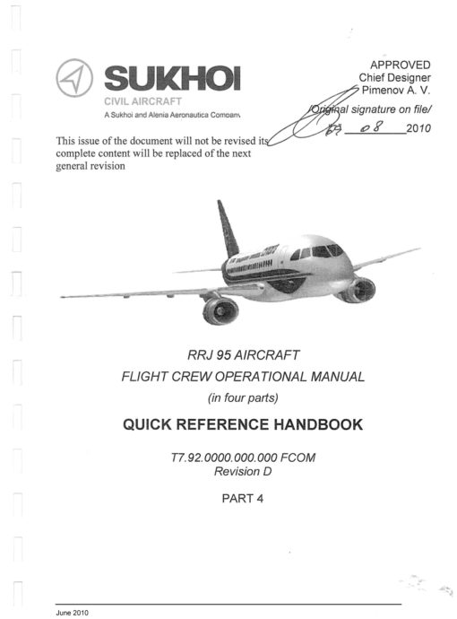 Flight Manual for the Sukhoi Superjet